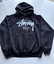 Stussy Tokyo Men’s Black Hoodie Size L Large Limited Edition