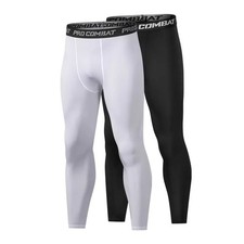 Man's Workout Leggings Compression Base Layer Gym Sports Running Training Pants