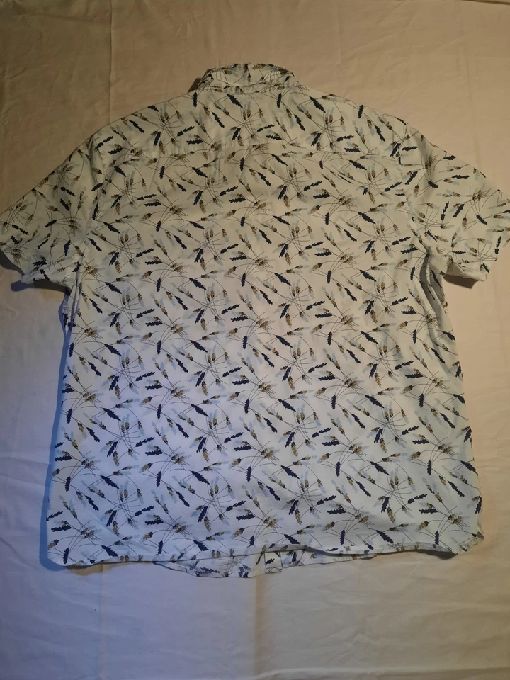 Perry Ellis Men's Floral Print Button Shirt 2XL In Bright White - Image 3 of 4