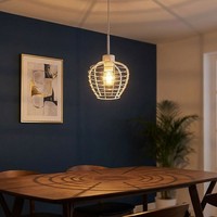 Pendelleuchte HäNgeleuchte Deckenleuchte Metall Weiß Matt KüRzbar H 120 Cm