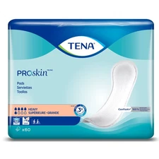 TENA ProSkin Heavy Unisex Incontinent Pad Regular Length 12" L 41509 180 Ct