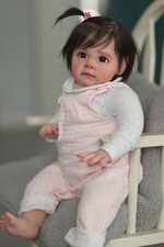 23" Weighted Body Reborn Baby Dolls Toddler Girl Newborn Hand-Rooted Hair 6LBS