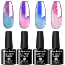 UV Nagellack Thermo Set 4 Farben Mit Geschenkbox,Gel Nagellack Farbwechsel Shell