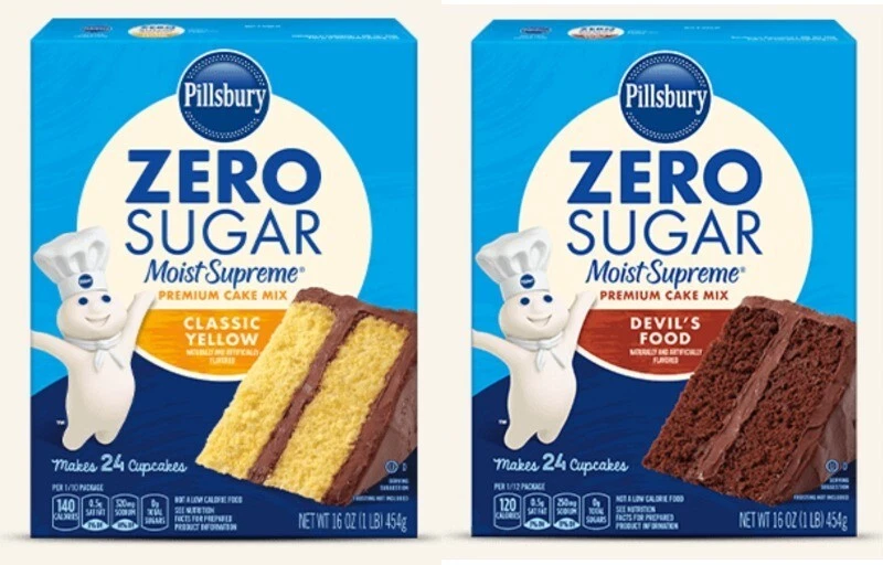 Pick 1 Pillsbury Zero Sugar Cake Mix Classic Yellow or Devil s