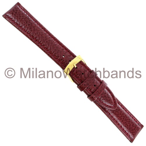 18mm Morellato Bordoux Genuine Calfskin Leather Padded Stitched Watch Band 754