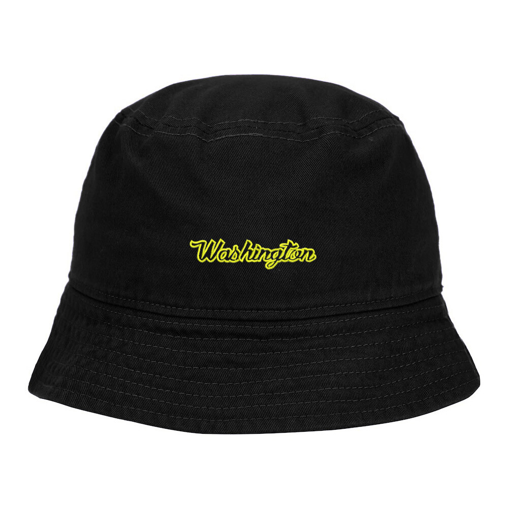 Bucket Hat for Men&Women Washington - WA Embroidered Cotton Beach Sun Hat-image