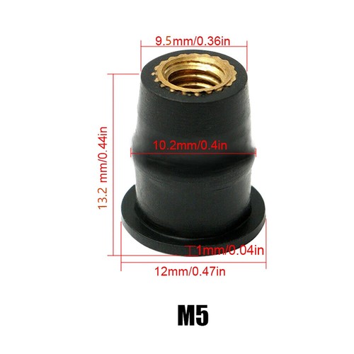 20 Stk. Motorrad Windschutzscheibe Schrauben Satz Gummi Well Mutter Scheiben M5 - Bild 5 von 11