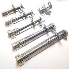 Heavy Duty ZINC Brenton Padlock Bolts Garden Gate Shed Lock - 4"/6"/8"/10"/12"