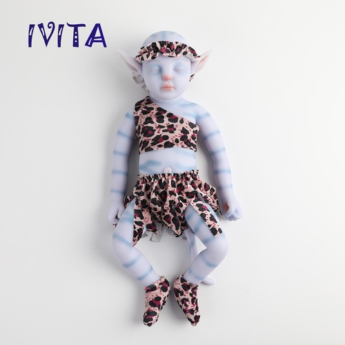 Handmade Full Body Silicone Avatar Girl 17''Lifelike Silicone Avatar Doll Gifts - Afbeelding 2 van 11