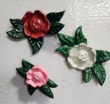 Hand Painted Flower Magnets 3 