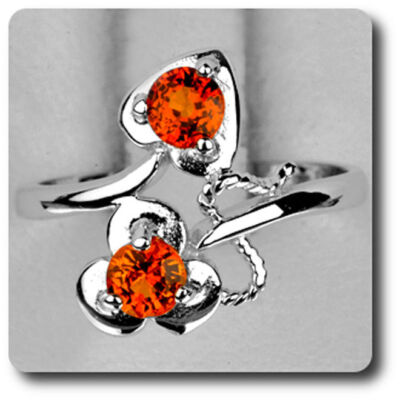 Bague En Argent 925 Plaqué Or Blanc Avec Grenat Rhodolite – Taille 56 – Occasion