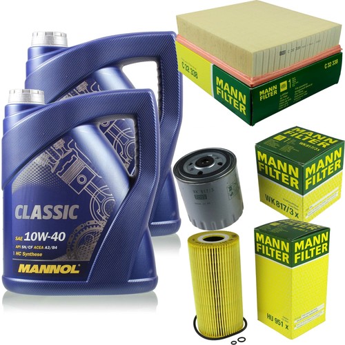 MANN Inspektionspaket 10L MANNOL Classic 10W-40 für Mercedes Sprinter 2-T Bus