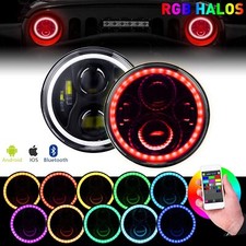 Kit combinado de luces LED DRL halo RGB de 2 piezas de 7"" para Chevy C10 C20 C30 G10