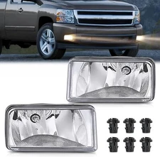 Nilight Fog Lights Assembly Compatible with 2007-2015 Chevrolet Silverado 1500