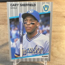 1989 Fleer Gary Sheffield ROOKIE #196 - Milwaukee Brewers