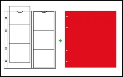 1-Lindner-K1R-Karat-Münzhüllen-Münzblätter-6x-75x65-mm-+-rote- ZWL