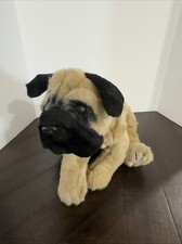 ANIMAL ALLEY TAN  BLACK PUG PLUSH   14  