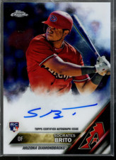 A0184- 2016 Topps Chrome Rookie Autographs #RASOB Socrates Brito Auto (*ROOKE)