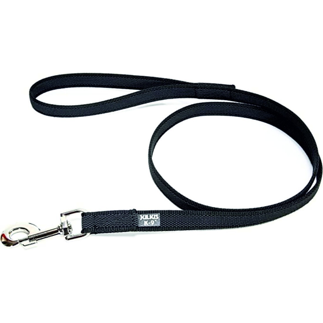 Julius K9 Guinzaglio cane super grip  Nero 20 mm x 2 mt. con maniglia e anello