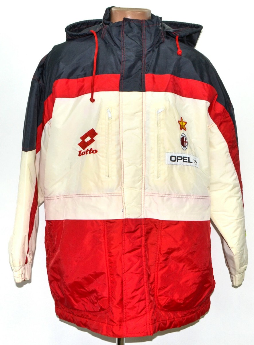 AC MILAN ITALY 1995/1996 TRAINING FOOTBALL BENCH JACKET JERSEY