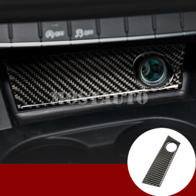 audi a5 cigarette lighter Middle Console Trim 1* For A4 2009-2016 Black Steels For Audi A5 S5 Carbon