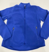 LANDS END Kids Royal Blue Full Zip Mock Neck Jacket Sz L US 14
