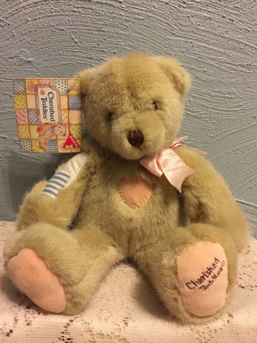 Dakin Cherished Teddies Plush Betty 1994 Patchwork Pink 12