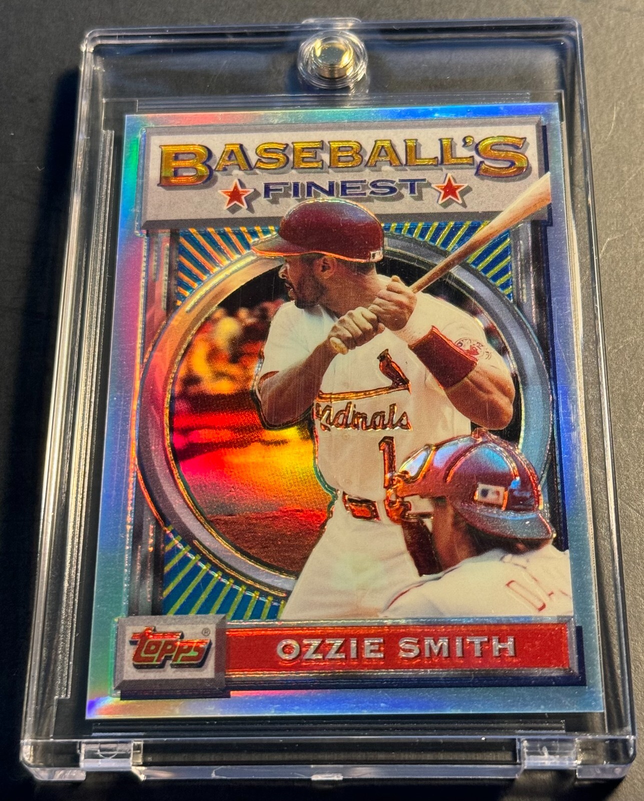 1993 OZZIE SMITH TOPPS FINEST REFRACTOR #28 CARDINALS HOF  (303)