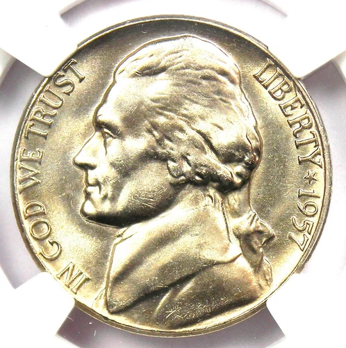 1957-D Jefferson Nickel 5C Coin - NGC MS67 5FS (Full Steps) - $2,875 Value