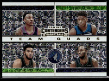 2019-20 Panini Contenders Team Quads #18 Teague/Culver/Towns/Wiggins  BK01R01C