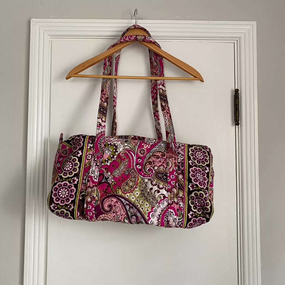 Vera Bradley Small Duffel Bag Retired Print Very Berry Paisley