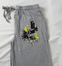 Mens Womens NEW The Dark Knight Batman Gray Pajama Lounge Sleep Pants S-2XL
