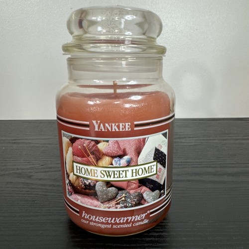 Yankee Candle Home Sweet Home Hauswärmer Glaskerze 22oz NEU schwarzes Band im Ruhestand - Bild 5 von 9