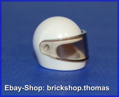 Lego Helm mit Visier weiß - 2446 & 2447- Minifig Helmet Visor white - NEU / NEW
