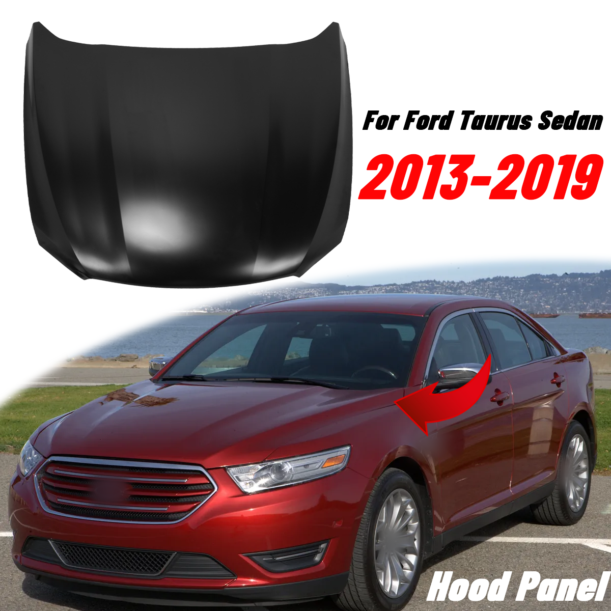 New Hood Panel DG1Z16612A Fits 2013-2019 Ford Taurus Sedan 4-Door