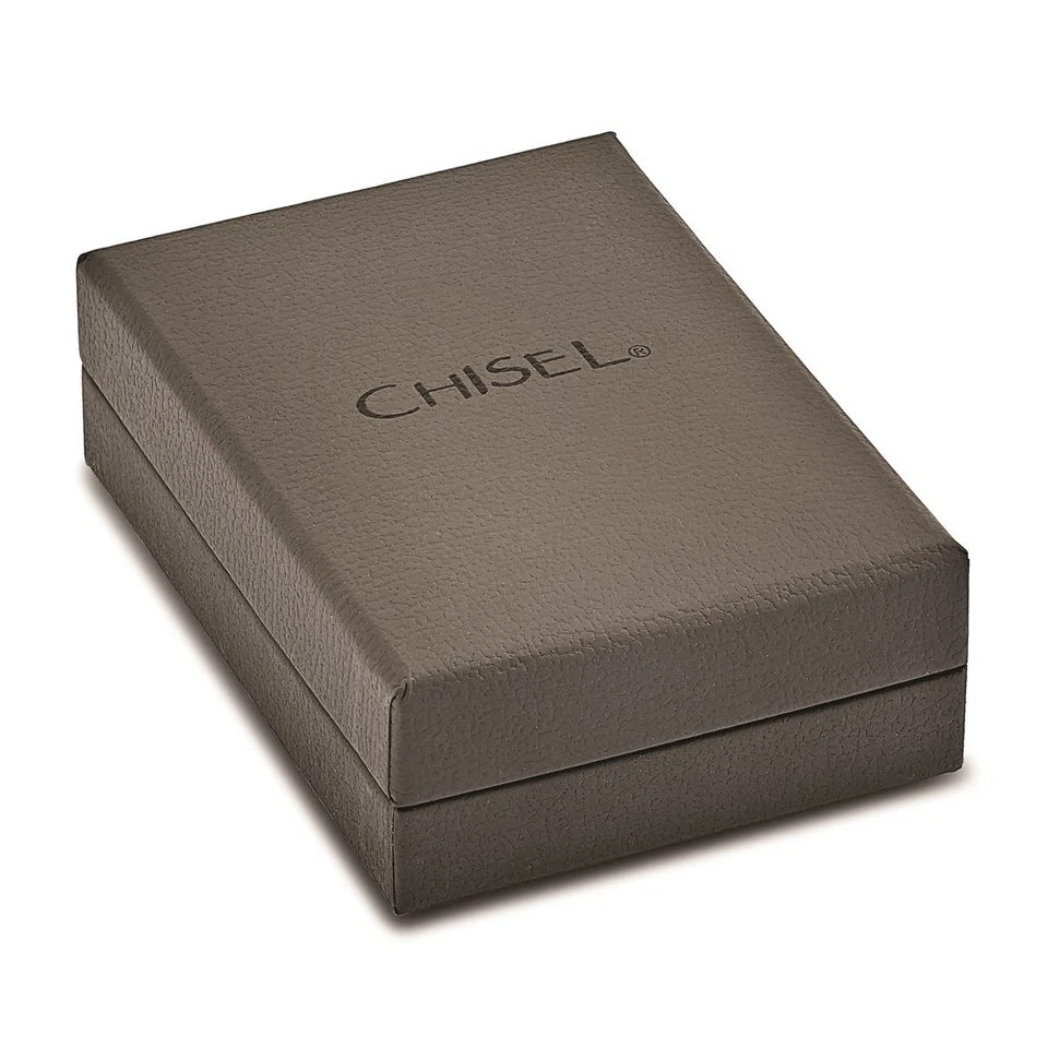 Collar Cincel Mujer Acero Inoxidable Marcasita Texturizado Corazón, 20 Pulgadas Foto 2 de 4