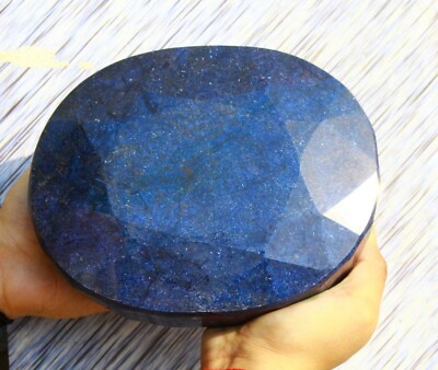 20000 Carat Certified Natural Oval Cut African Blue Sapphire Big Stone Gems DKM