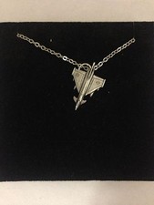 Euro Fighter WE-EFKR English Pewter on a Silver Platinum Plated Necklace 18"