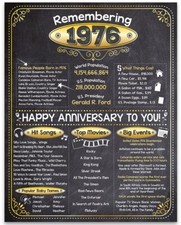 Decoraciones de fiesta 50 aniversario (cincuenta) - Recordando el año 1976