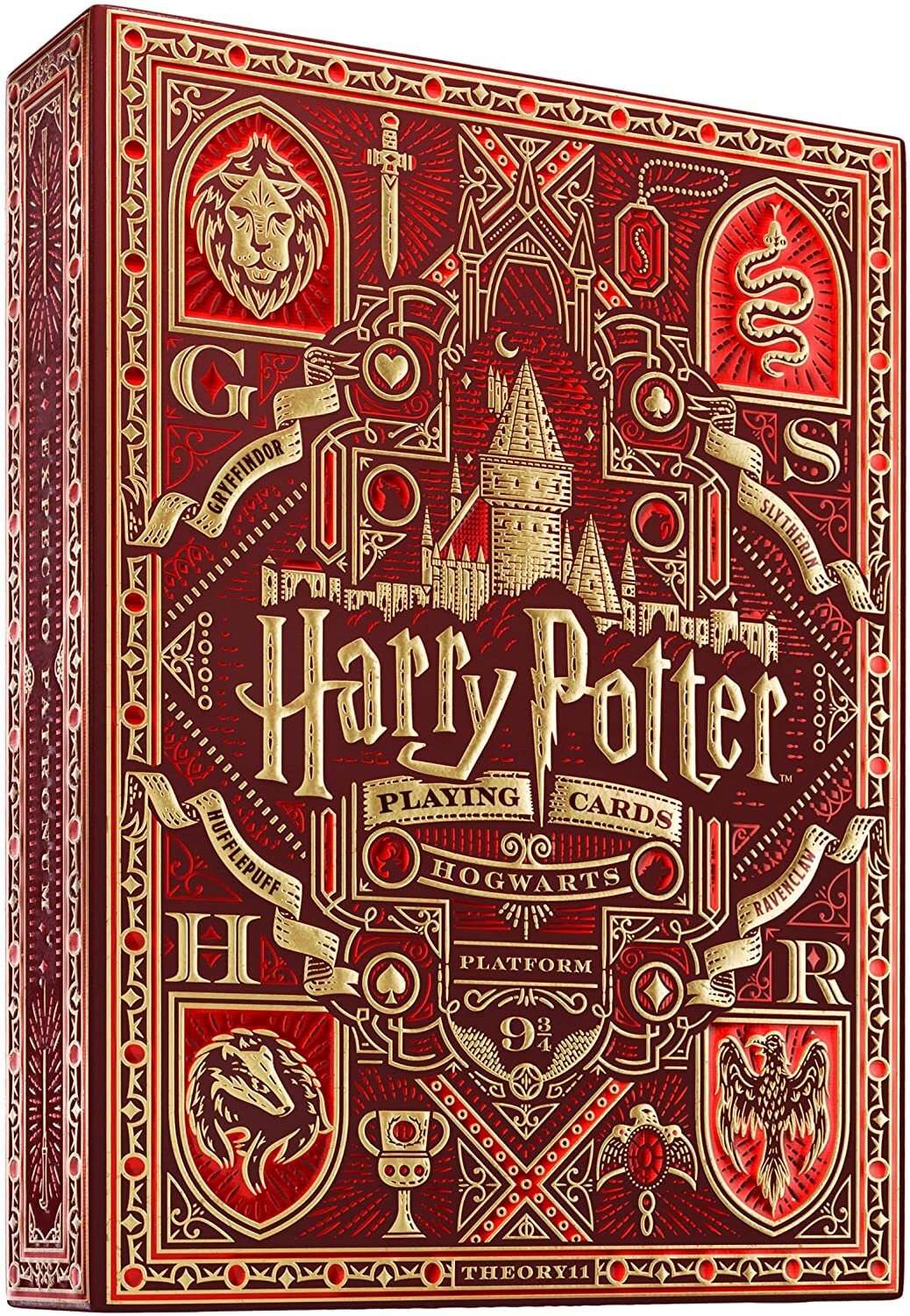 Jeu de 54 Cartes Harry Potter Rouge Gryffondor par Theory11 en Carton Premium