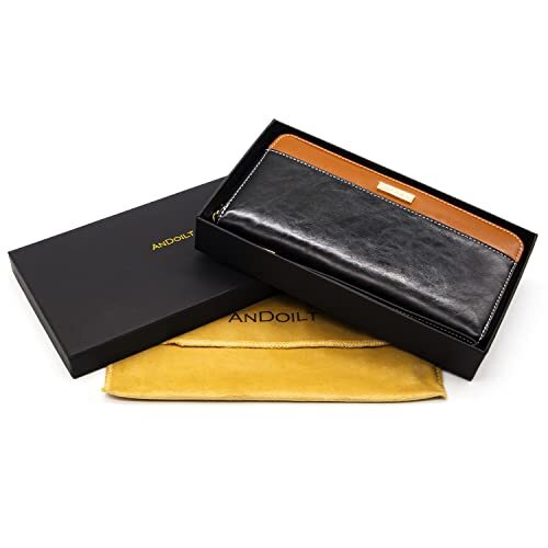 Lange Lederen Portemonnee Rfid Blokkering Vintage Clutch Vrouwen Oliewas Lederen