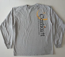 Carhartt T-Shirt Hard At Work Since 1889 Graphic Logo L/S Men's Size Large