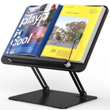  BS01 Book Stand for Reading, Adjustable Book Holder, Ergonomic Laptop Black