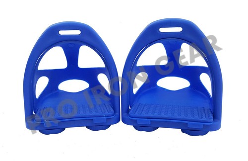 4.75″ PLASTIC POLYMER COMPOSITE HORSE ENDURANCE STIRRUPS REMOVABLE CAGE 12 COLOR - Picture 3 of 13
