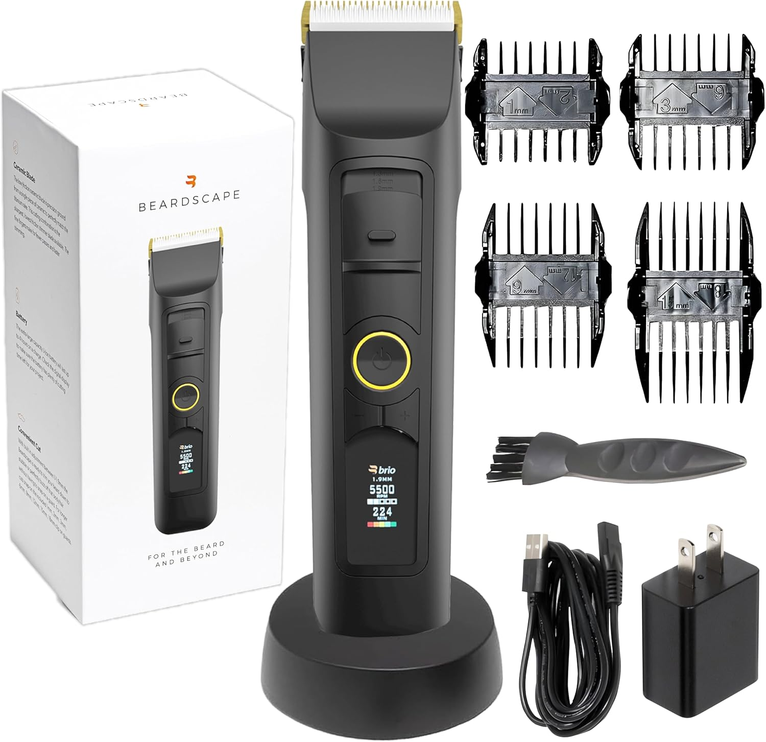 Beardscape V2 Beard Trimmer for Men Professional with Low Friction Ceramic Blade