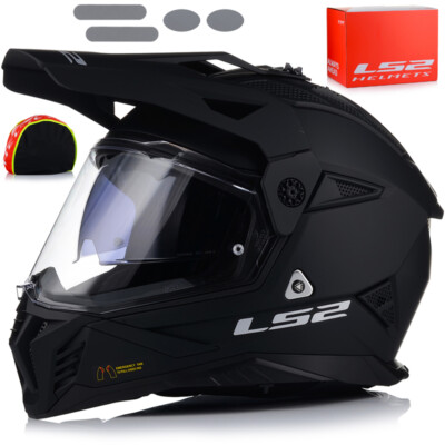 Enduro MX Quad Helm | LS2 MX702 Pioneer II | Crosshelm mit Sonenblende Visier 