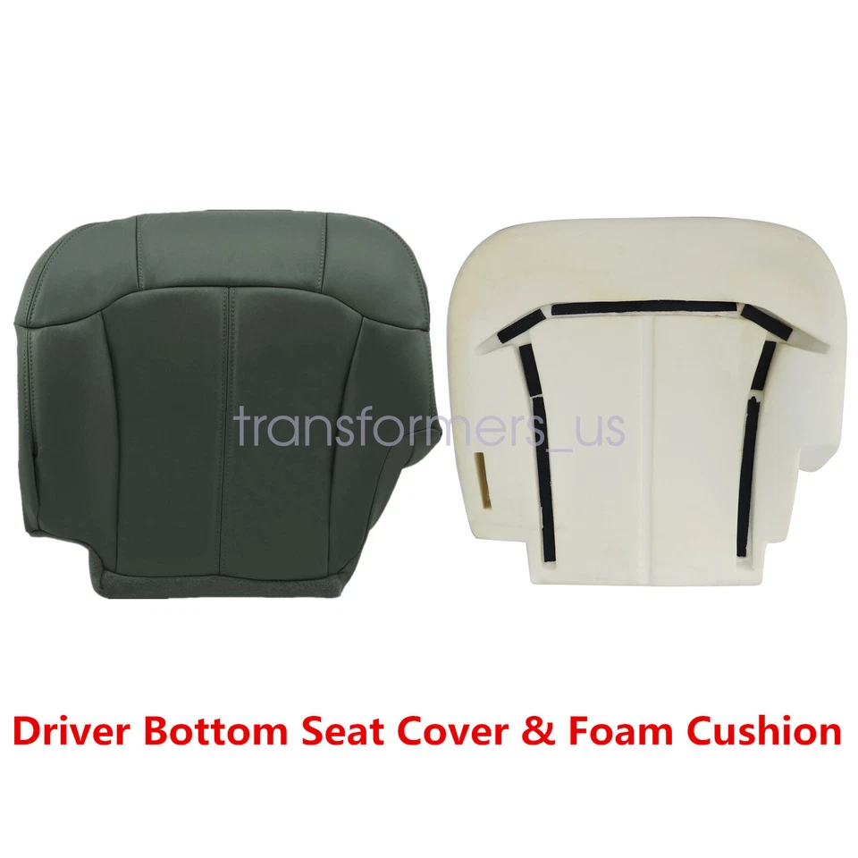 Cubierta de asiento inferior y cojín de espuma gris oscuro para Chevy Silverado 1999-2002 Foto 2 de 4