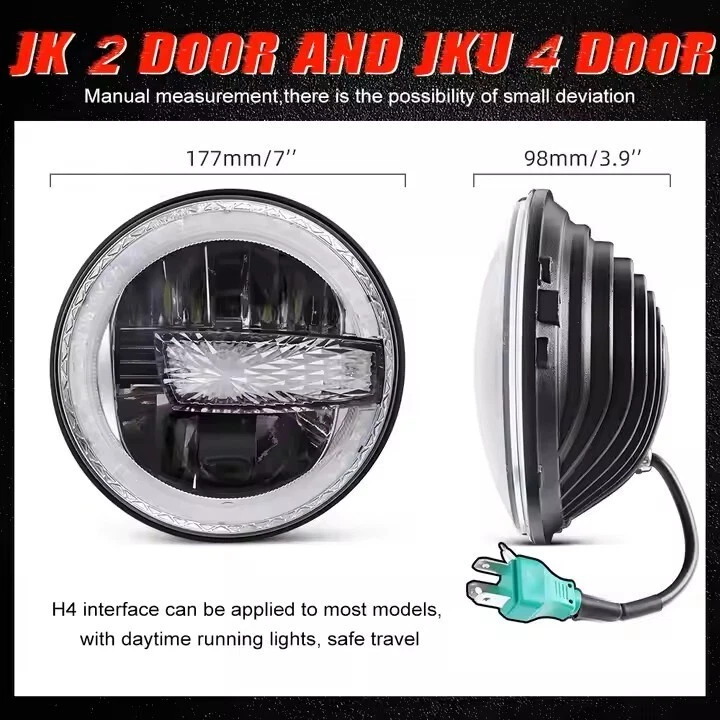 E24 LED Scheinwerfer Plug&Play für VW Golf I II MK2 Land Rover Defender JK W460 - Bild 2 von 4