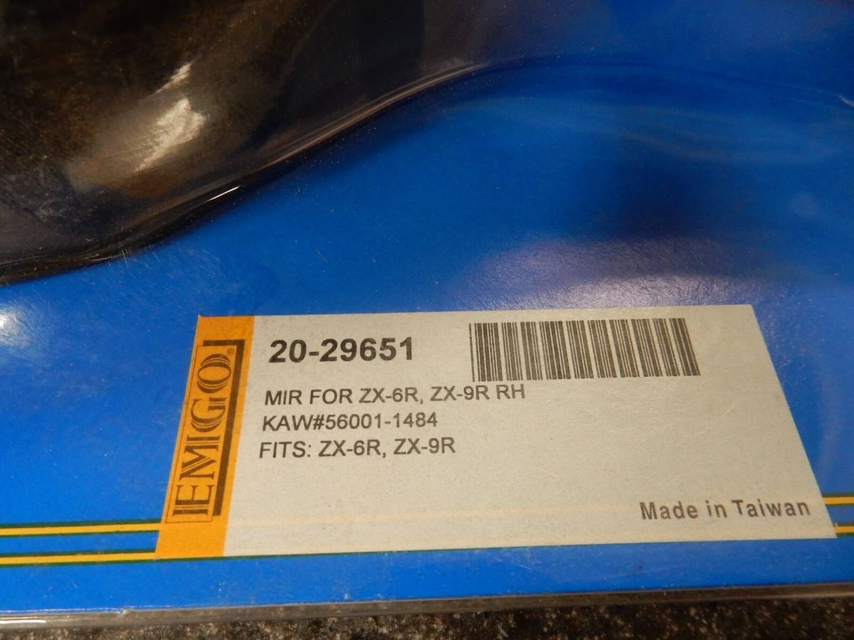 NOS Emgo Right Mirror Kawasaki 1998 1999 ZX600 900 Ninja 56001