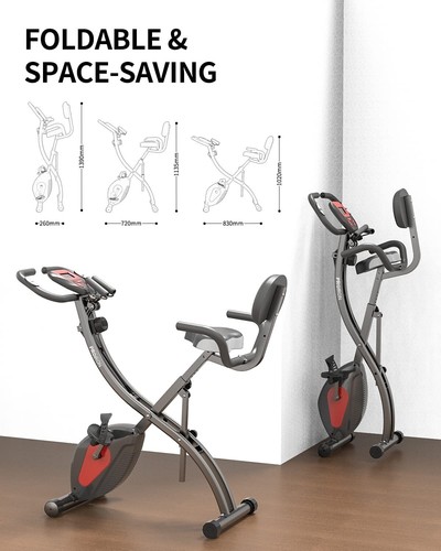 PROIRON 3-in-1 Folding Exercise Bike | Upright and Recumbent Foldable Stationary - Picture 6 of 6